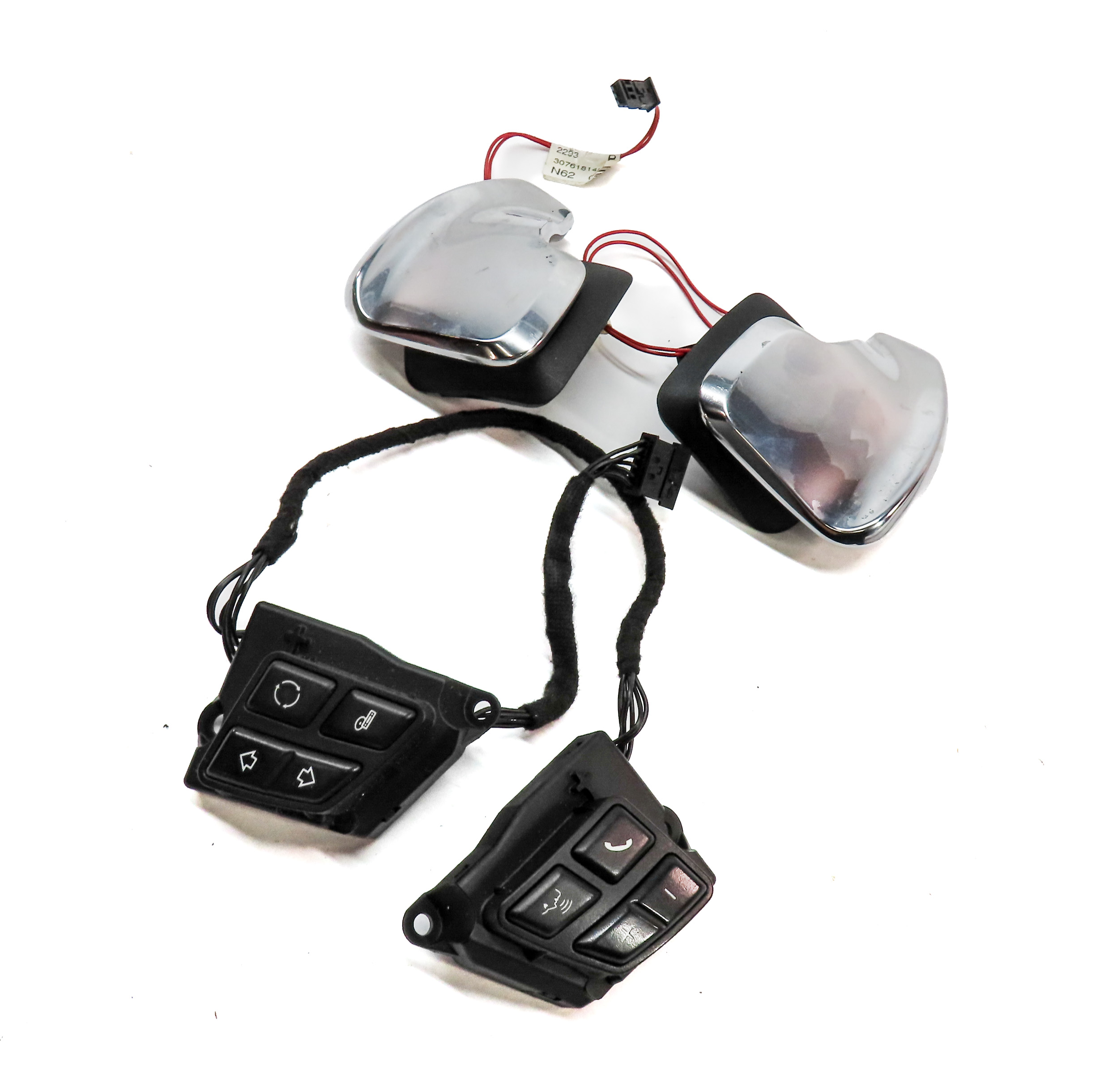 2013 BMW 335I CONVERTIBLE (E93) PHONE PADDLE SHIFT STEERING WHEEL SWITCH SET/2 — exact item pictured